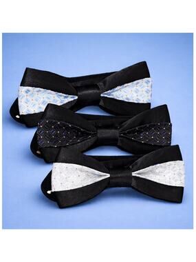 New 3 Piece Box Set Small Gentlemen's Bow Ties Made With Italian Craftsmanship